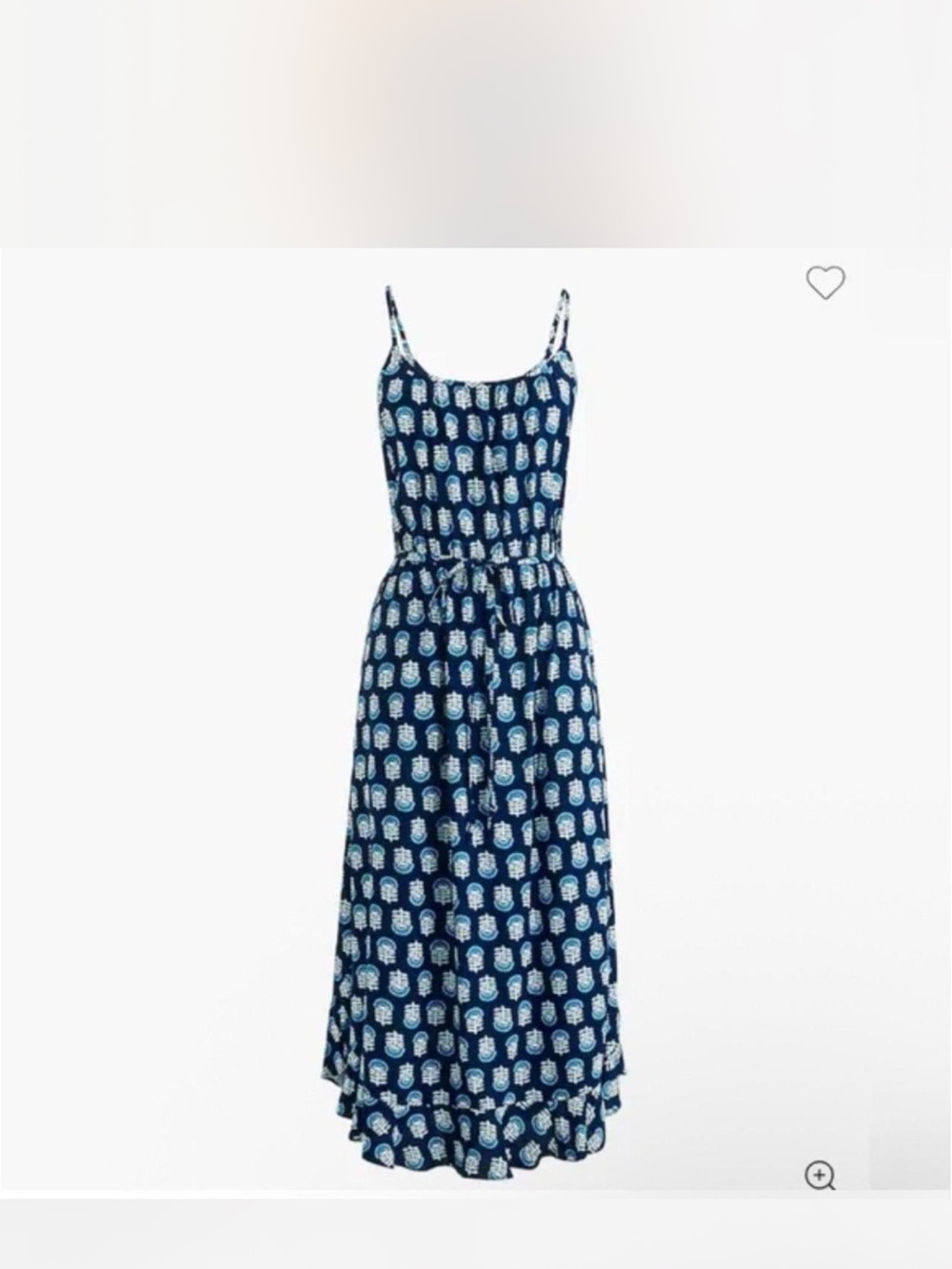 Jcrew Blue Printed Maxi Sundress with Adjustable Straps
